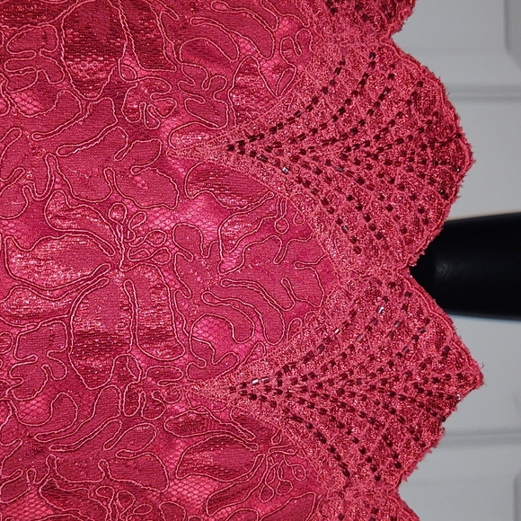 💃Carmen Marc Valvo Signature Size 10 Red Strapless Party Dress 🎉💃 - Picture 8 of 16